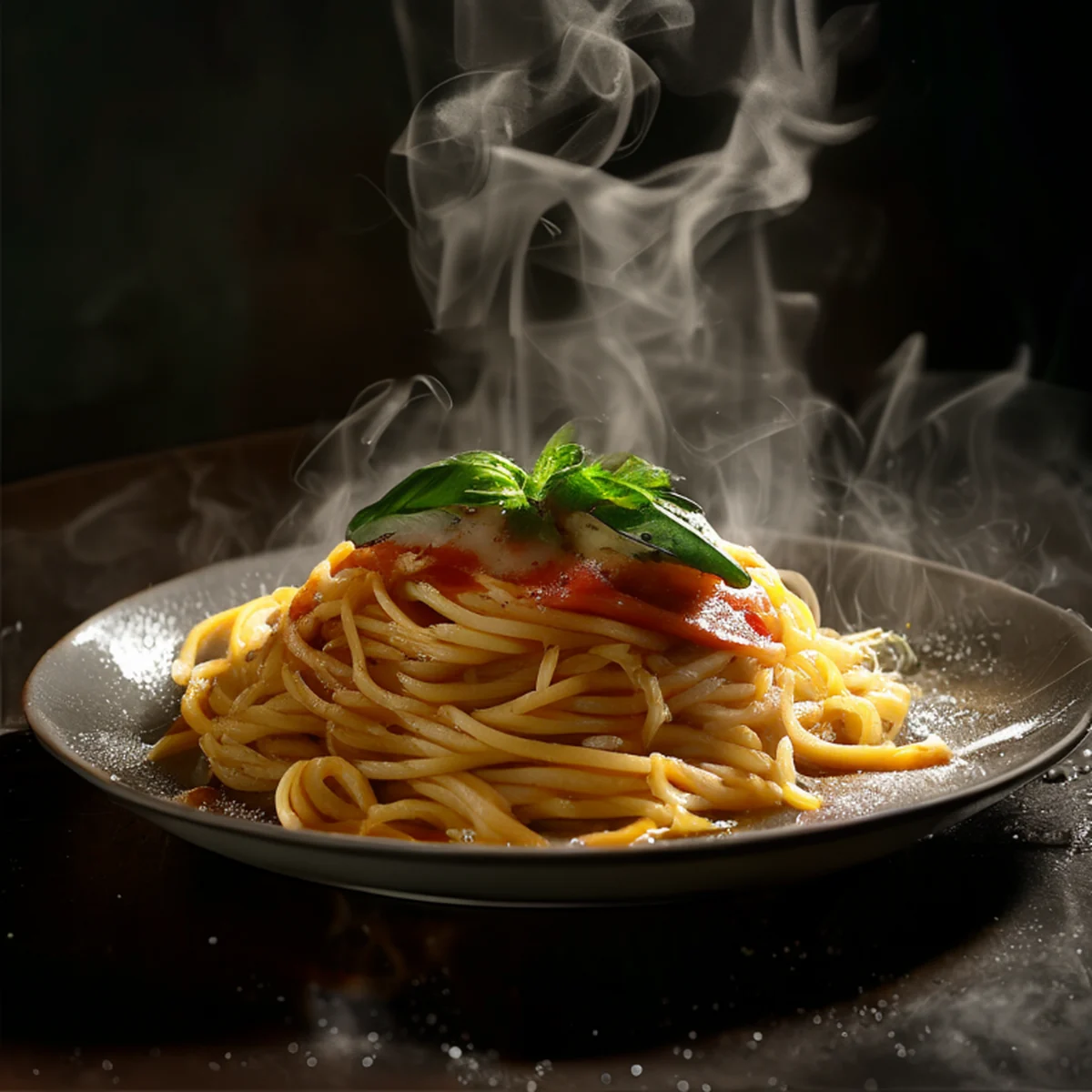 醬汁均勻包裹著每一根麵條的美味義大利麵成品