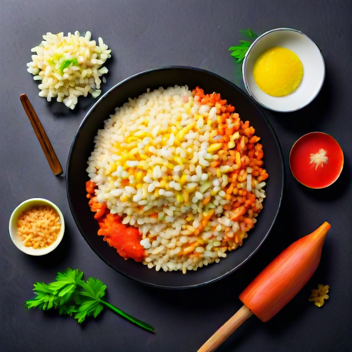 Zutaten für Kimchi-Reis